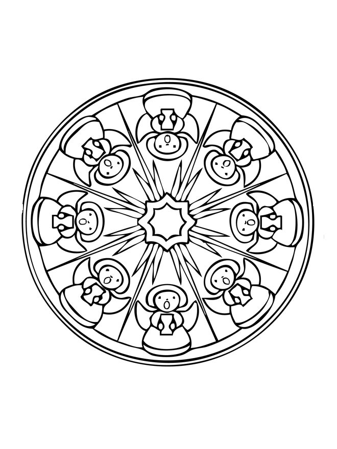 Christmas Mandala Coloring Pages to download and print for free