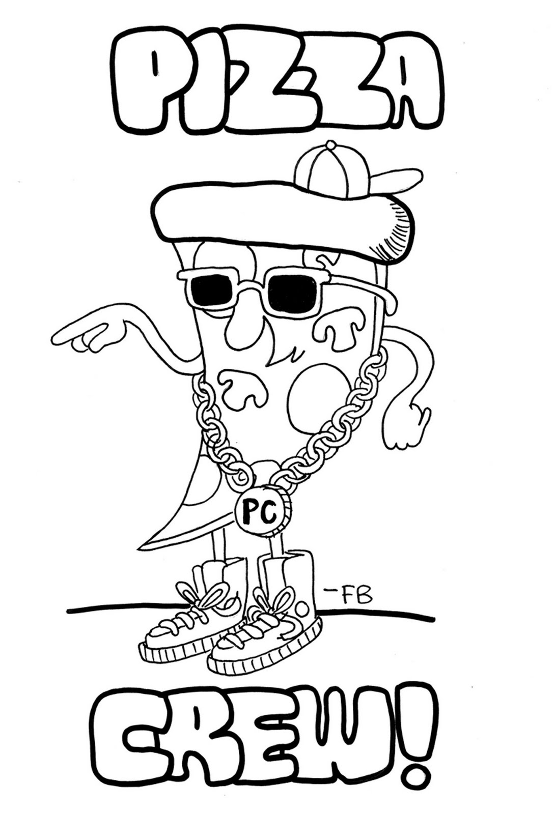 pizza coloring pages free - photo #19