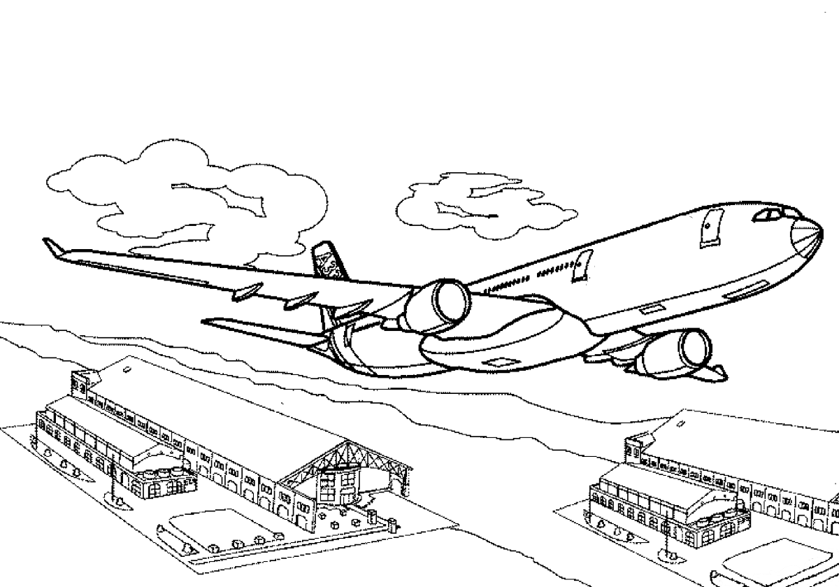 Airport coloring pages to download and print for free
