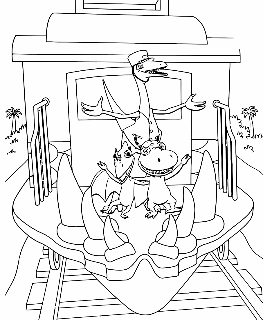 Coloring pages from the animated TV series Dinosaur Train