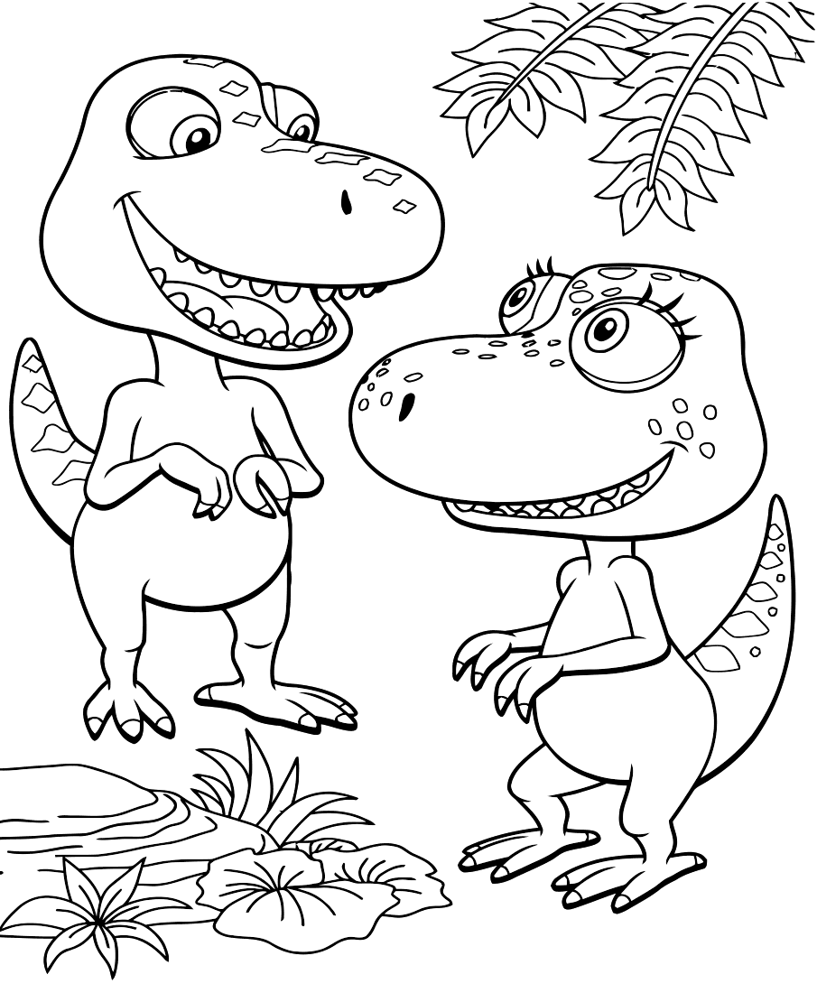 Coloring pages from the animated TV series Dinosaur Train