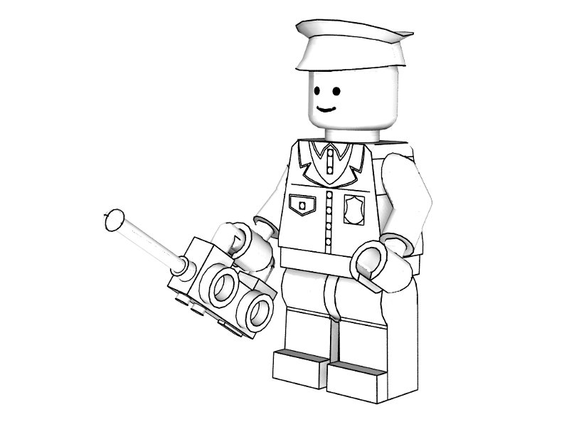 Police coloring page for boys print for free
