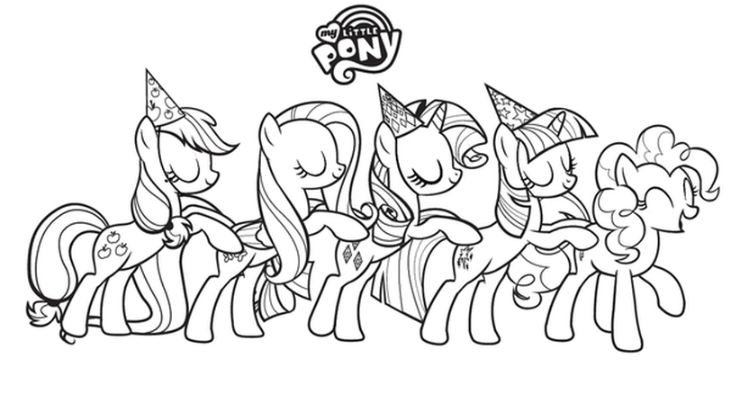 Ponies from Ponyville coloring pages, free printable pictures of Ponyville