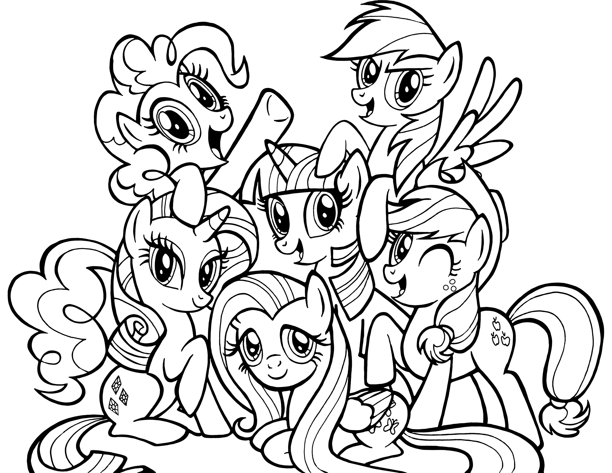 Ponies from Ponyville coloring pages, free printable ...