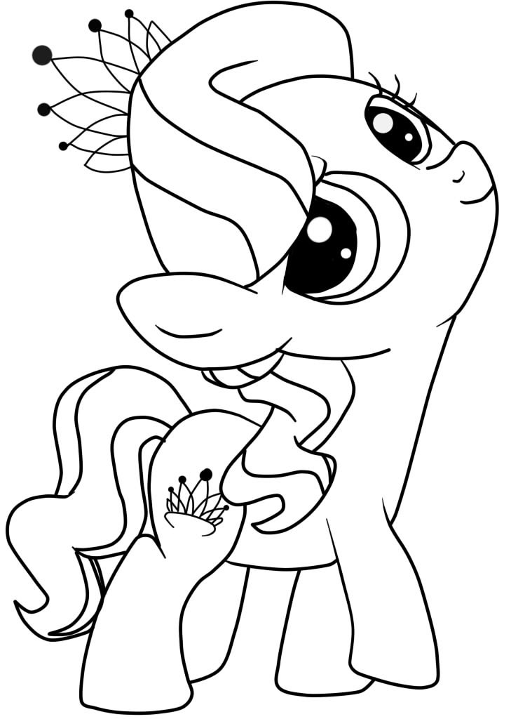 Ponies from Ponyville coloring pages free printable