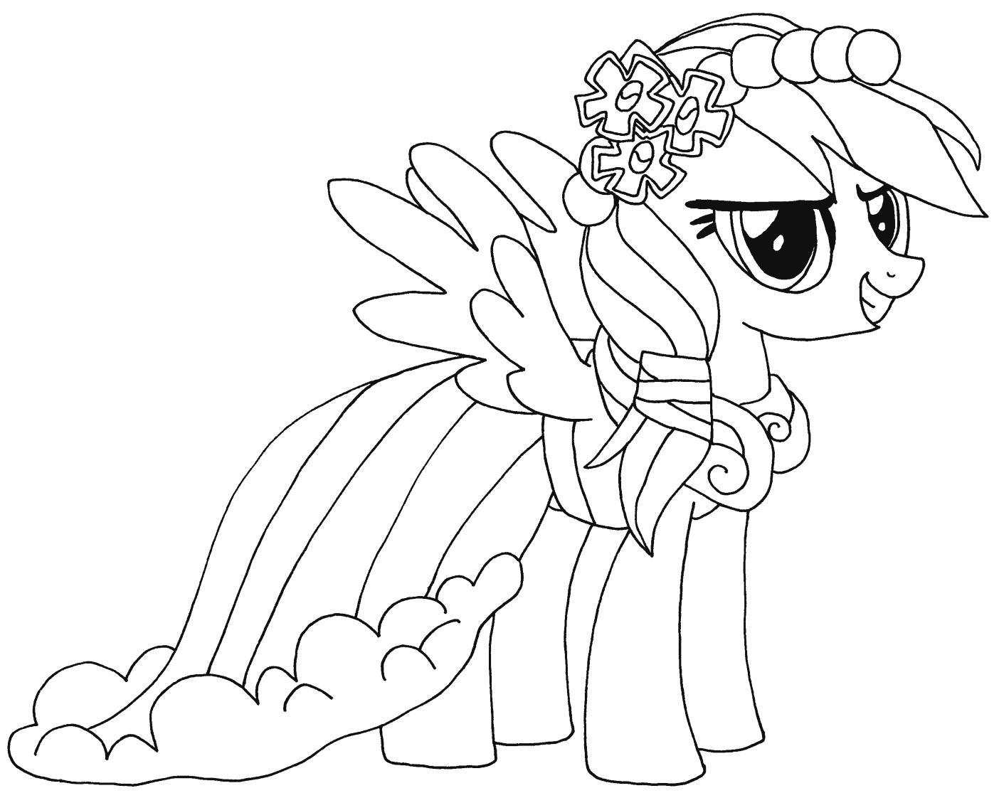 Rainbow Dash coloring pages to download and print for free