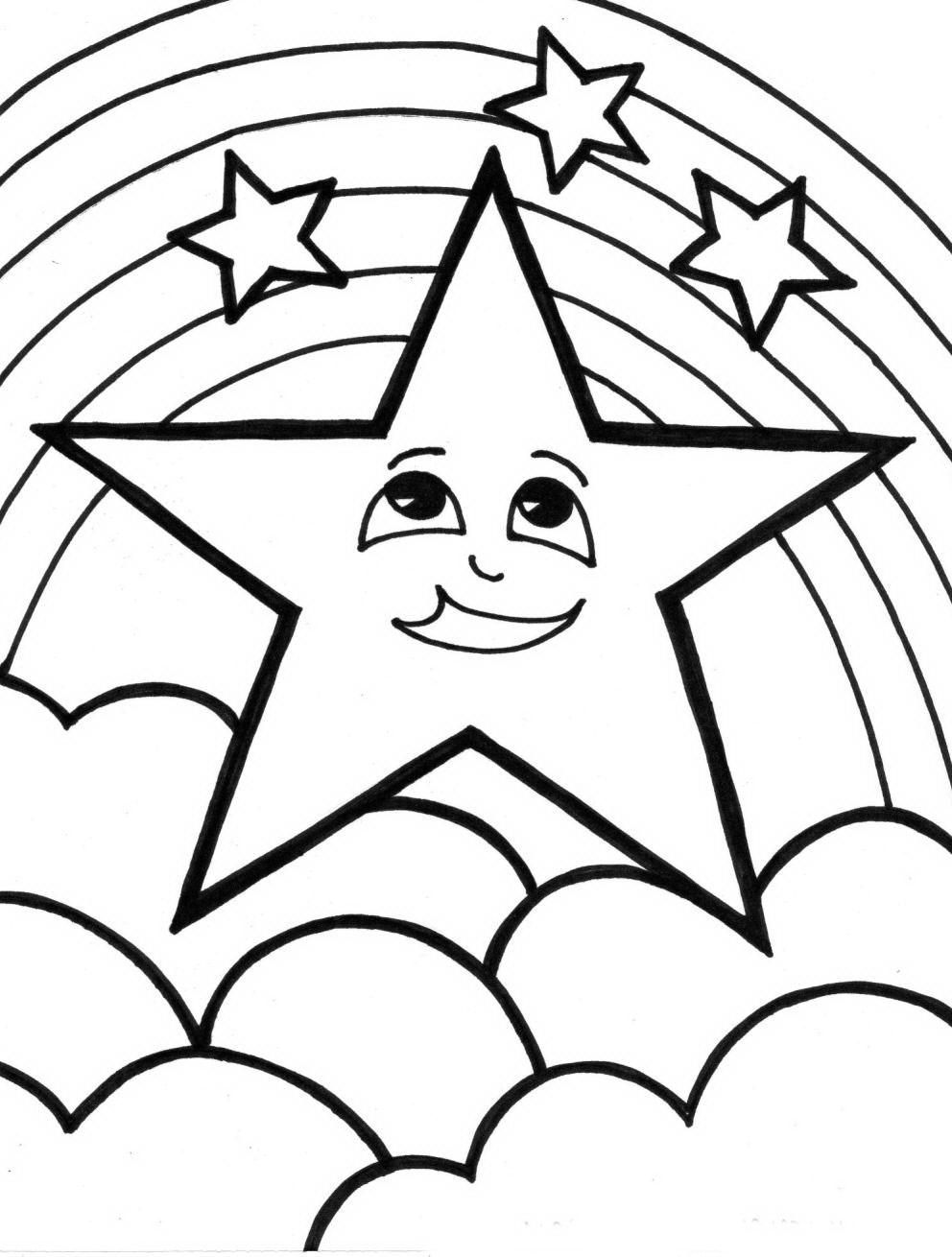 Rainbow Coloring Pages for childrens printable for free