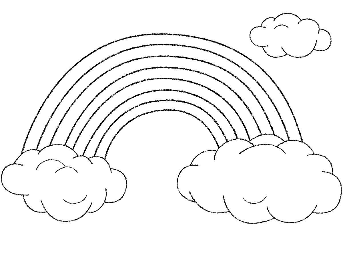 Rainbow Coloring Pages for childrens printable for free