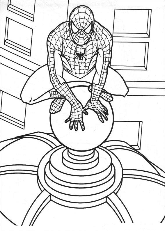 Spiderman coloring page: download for free print