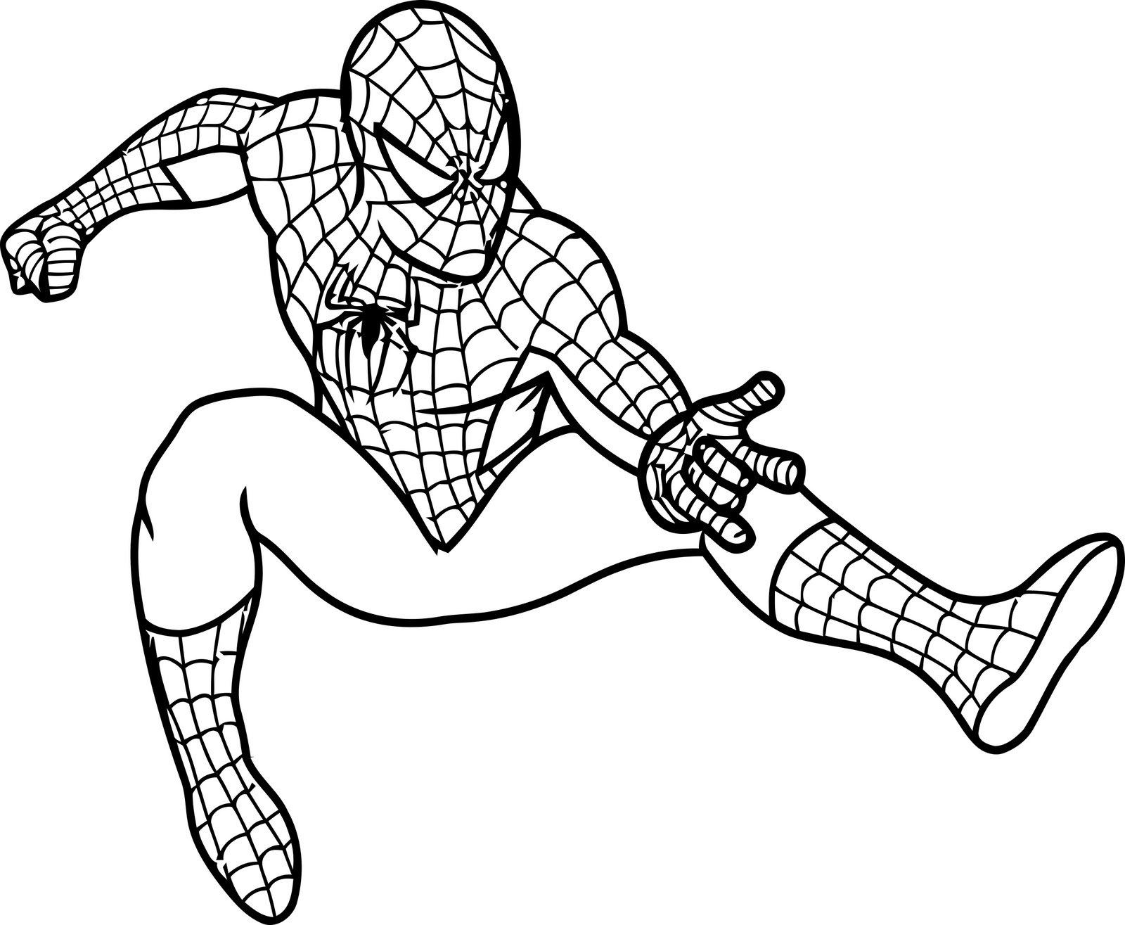 Spiderman coloring page download for free print