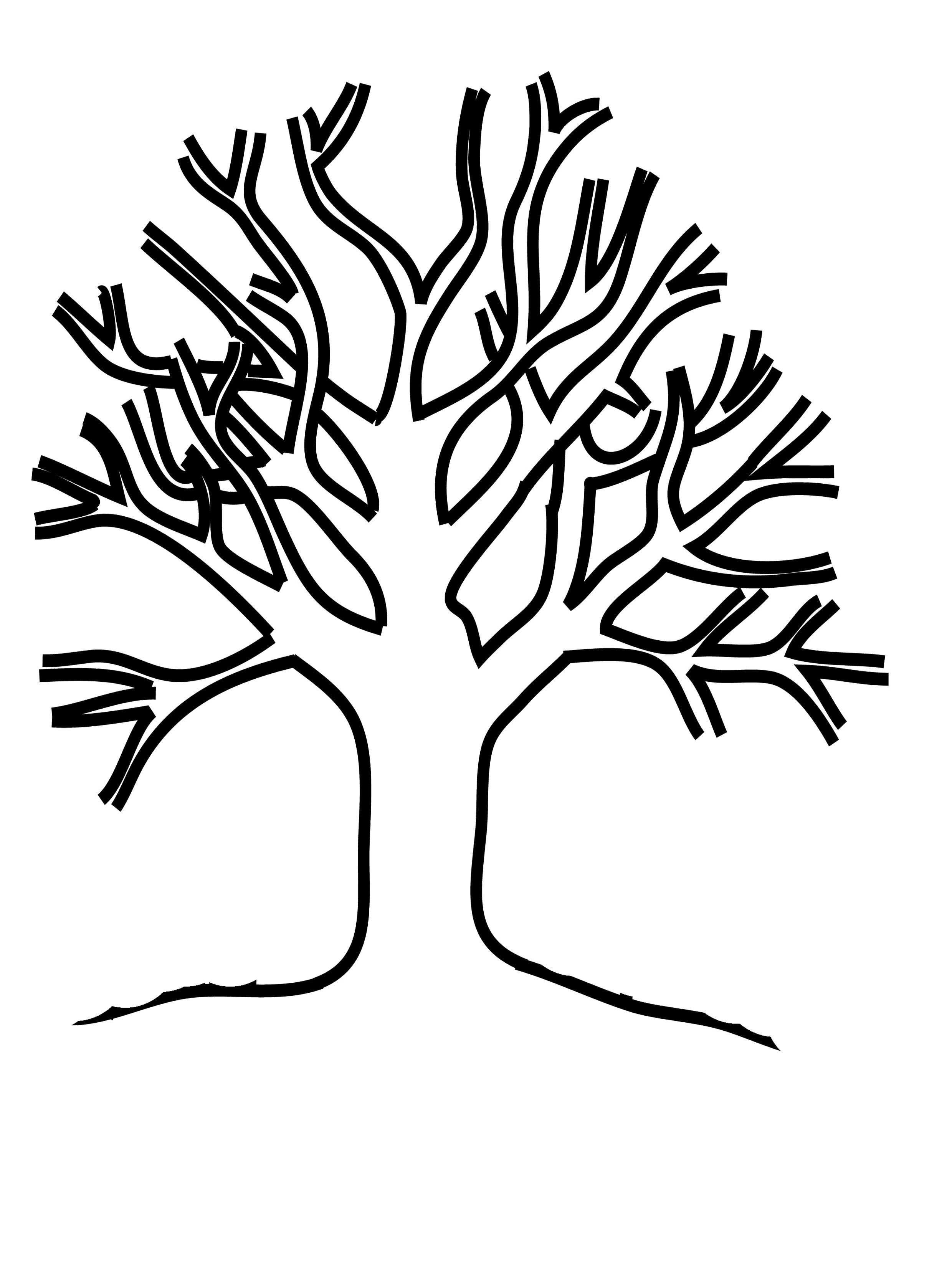 Printable Tree Without Leaves Coloring Pages