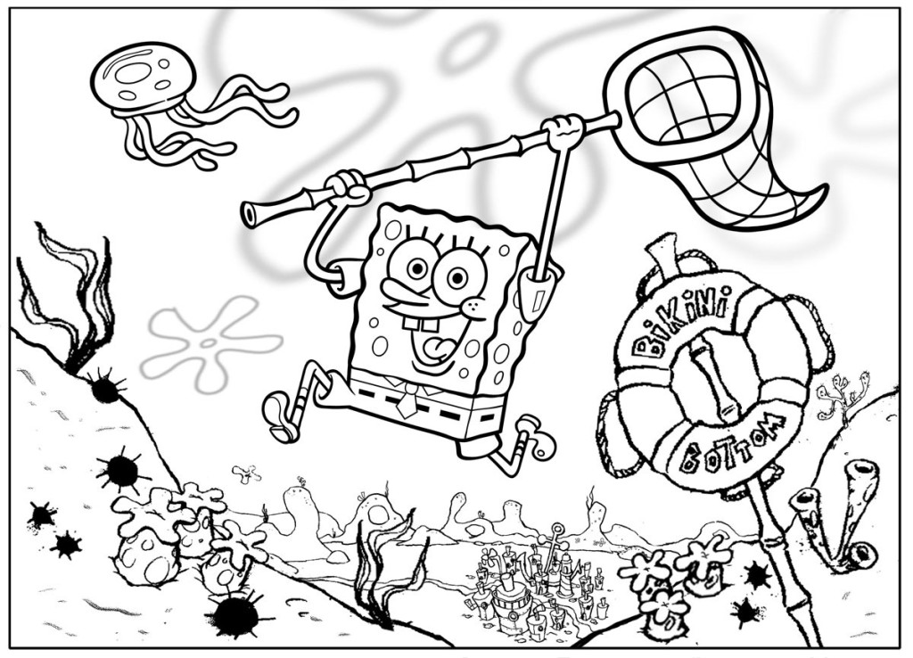 a coloring pages of spongebob - photo #32