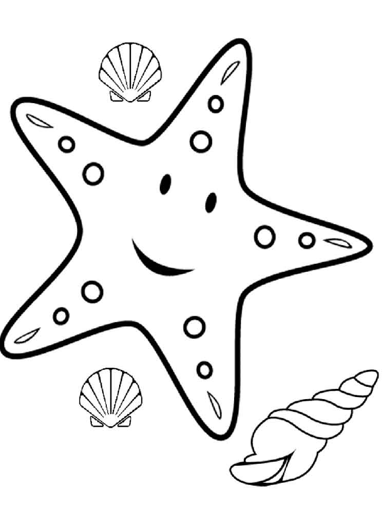 Free Printable Starfish Coloring Pages