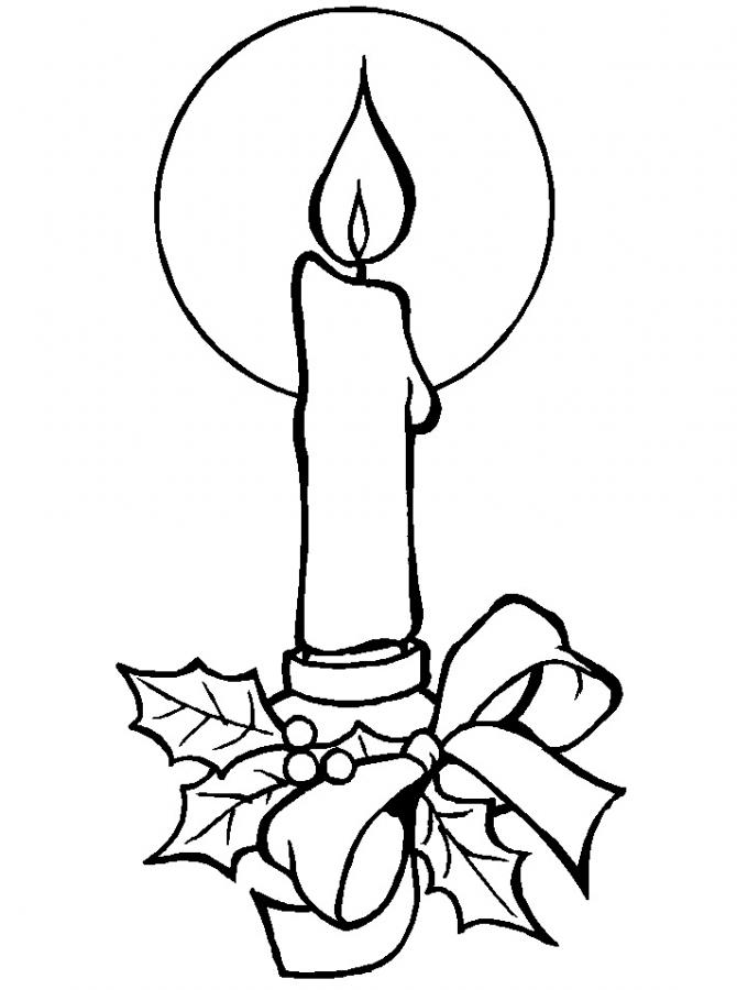 Candle coloring pages to download and print for free