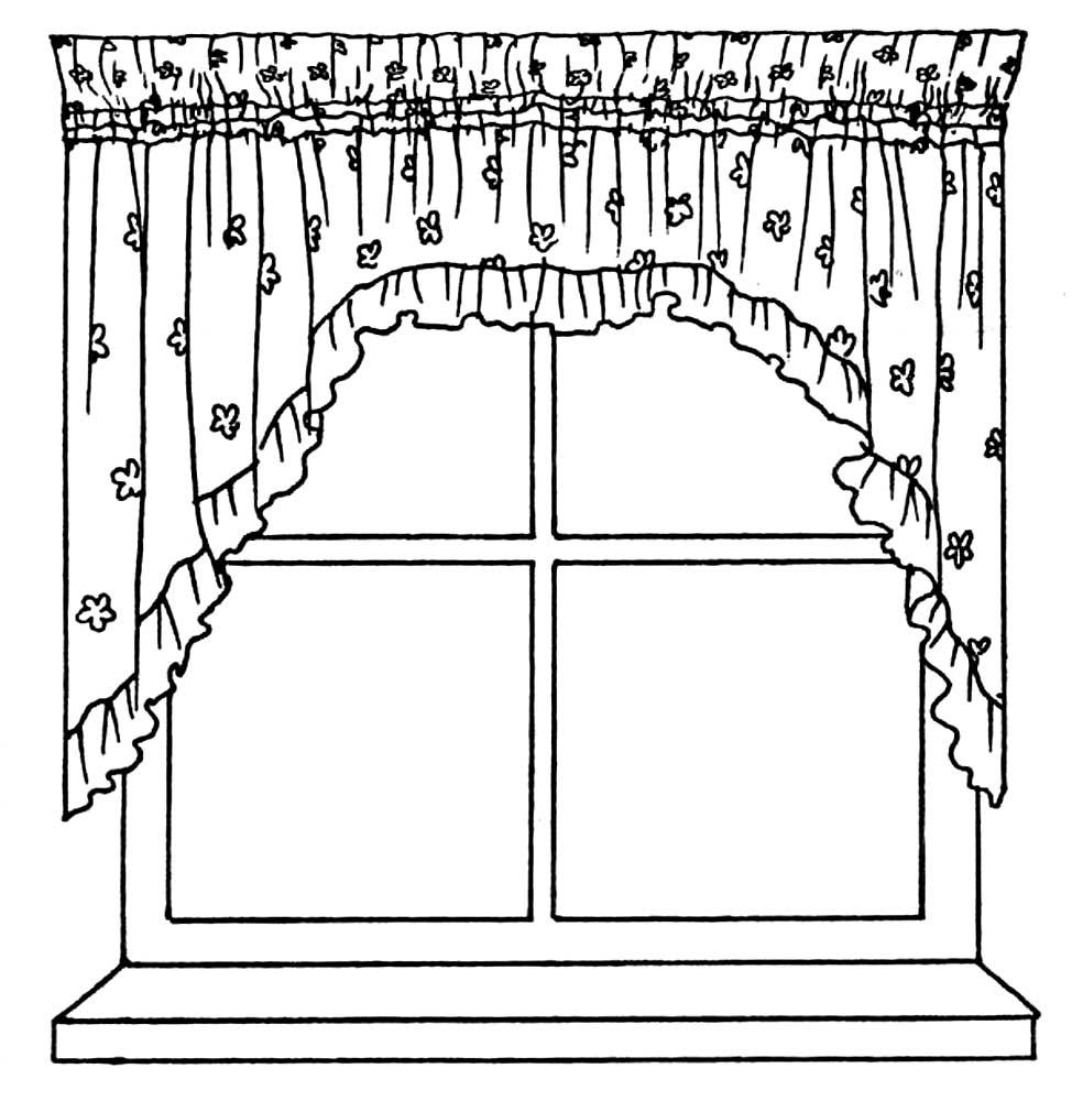 Window coloring pages to download and print for free