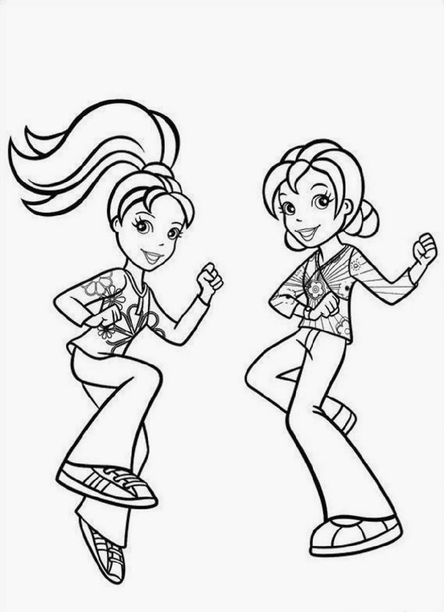 Polly Pocket coloring pages to download and print for free