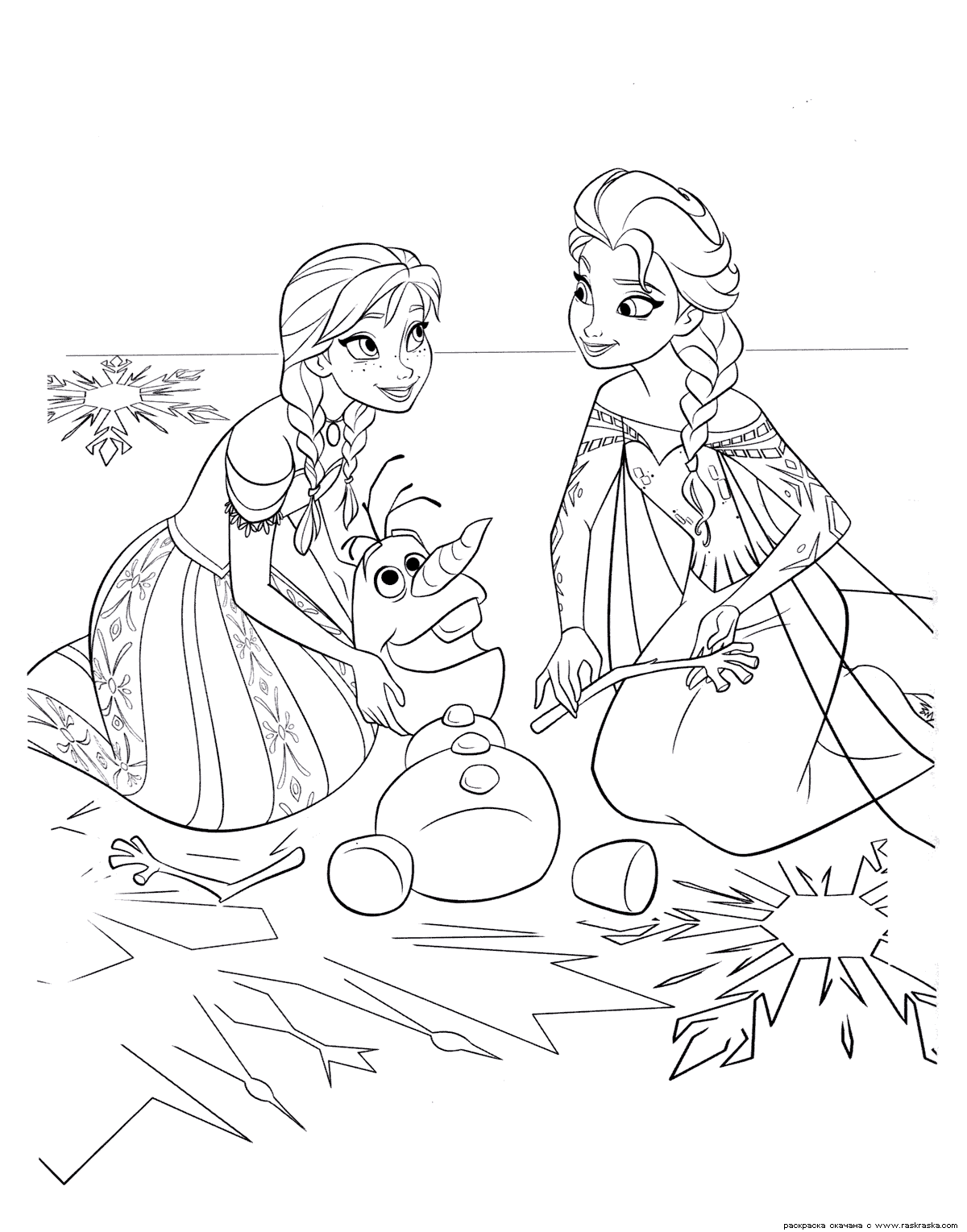 Frozen coloring pages animated film characters Elsa