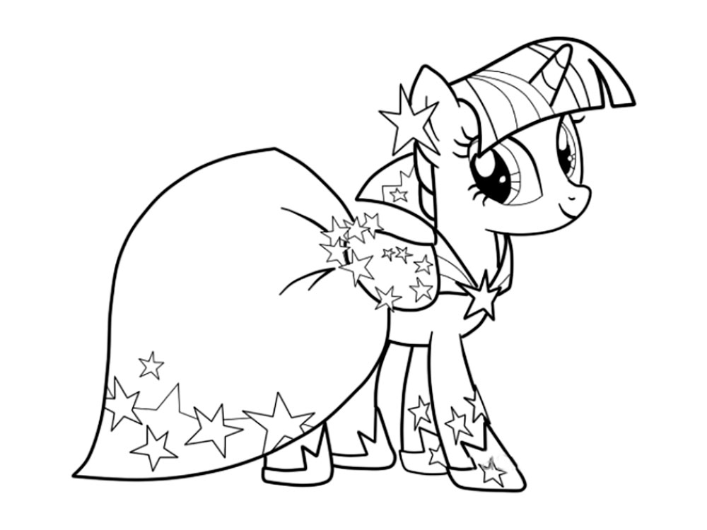 Twilight Sparkle coloring pages to download and print for free
