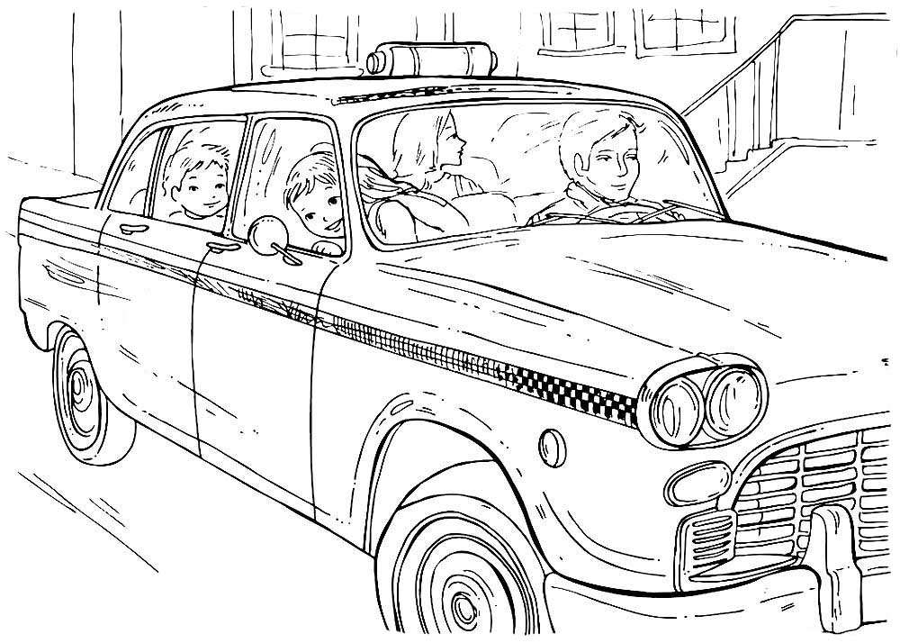 taxi coloring pages to download and print for free