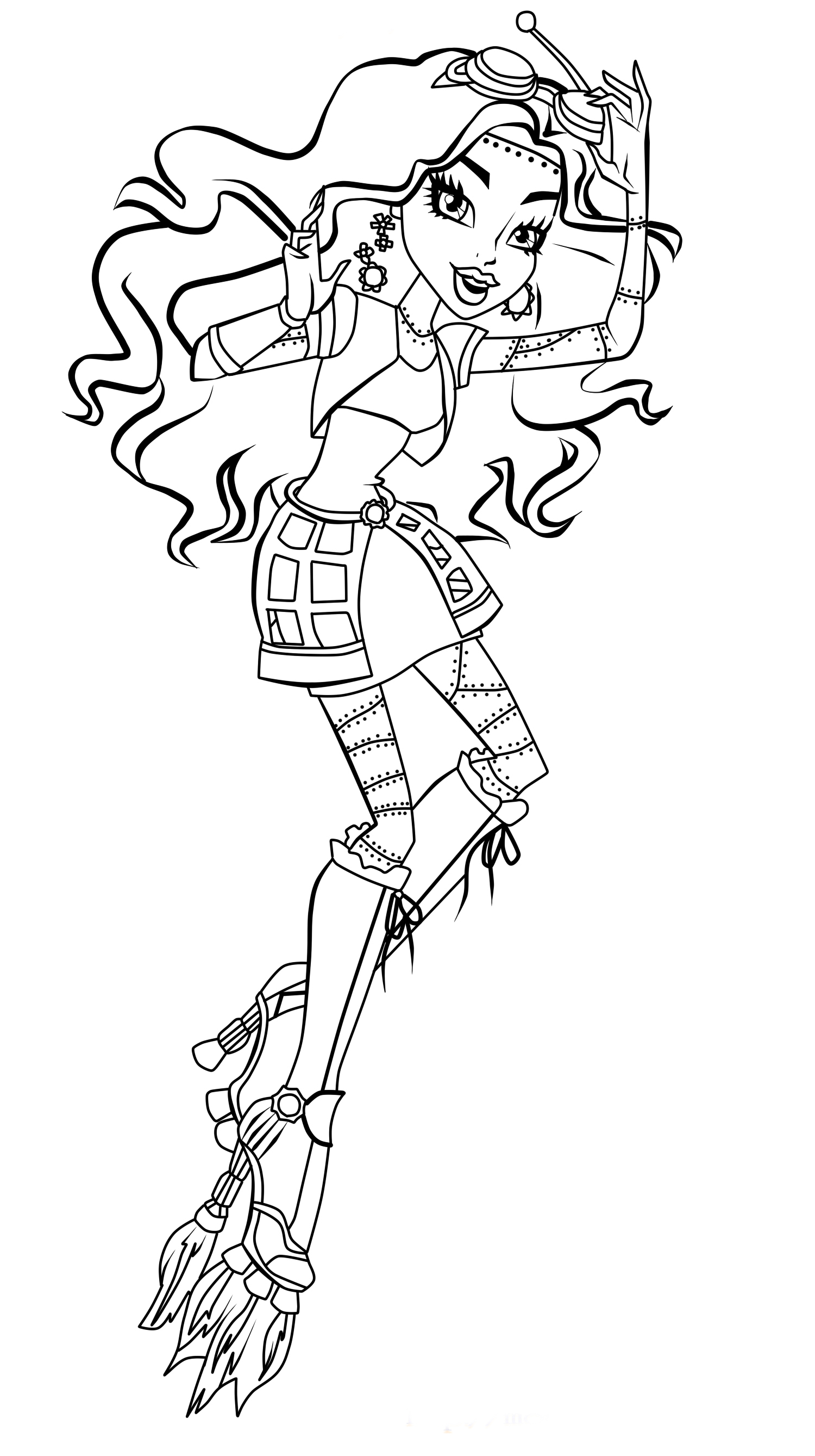 Print Monster High coloring pages for free or download