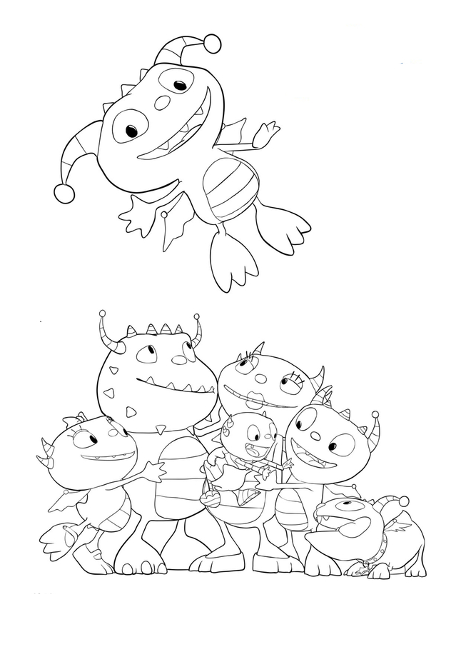 Henry Hugglemonster coloring pages to download and print for free