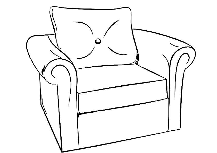 coloring pages couch - photo #20