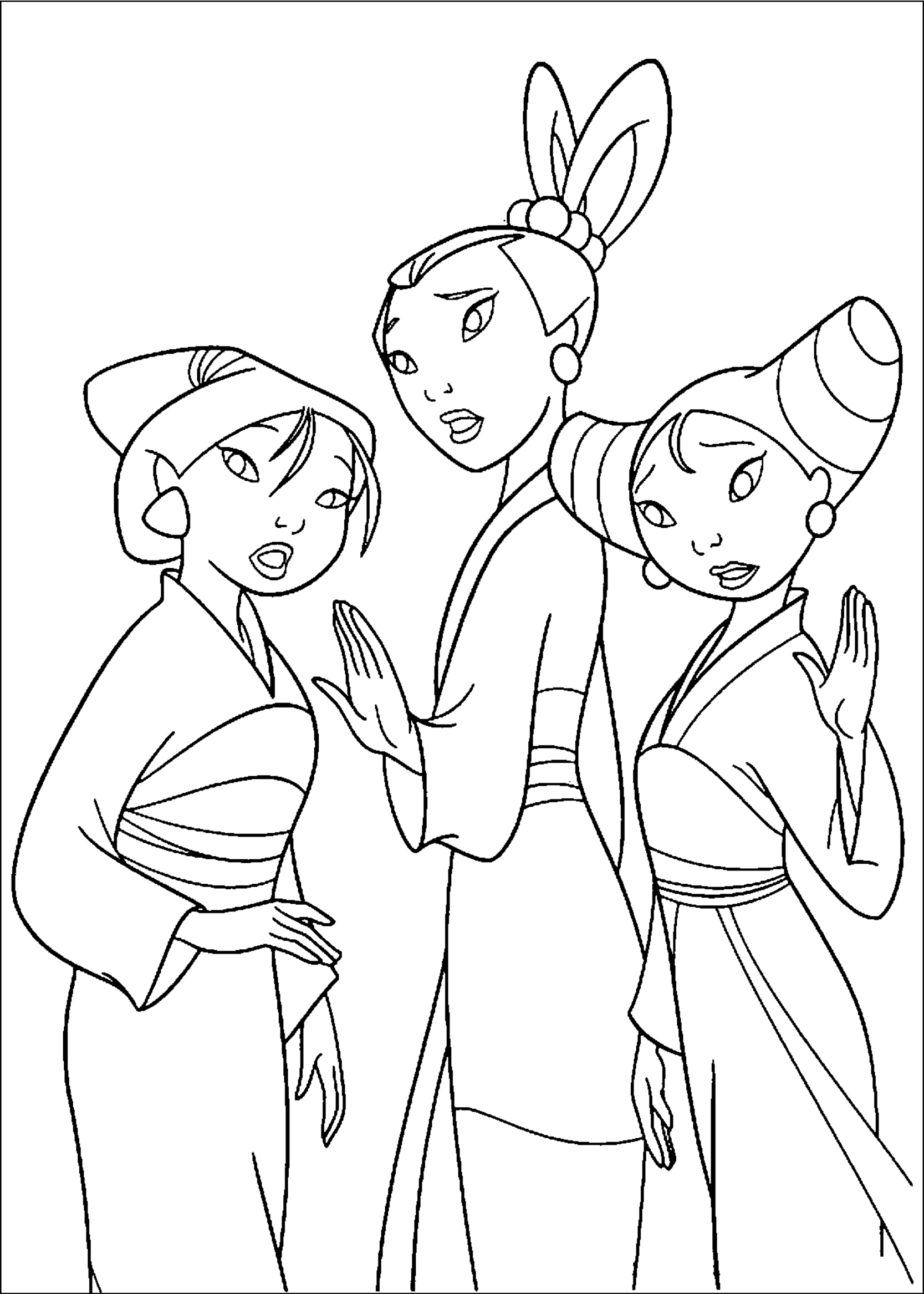 Mulan coloring pages to download and print for free