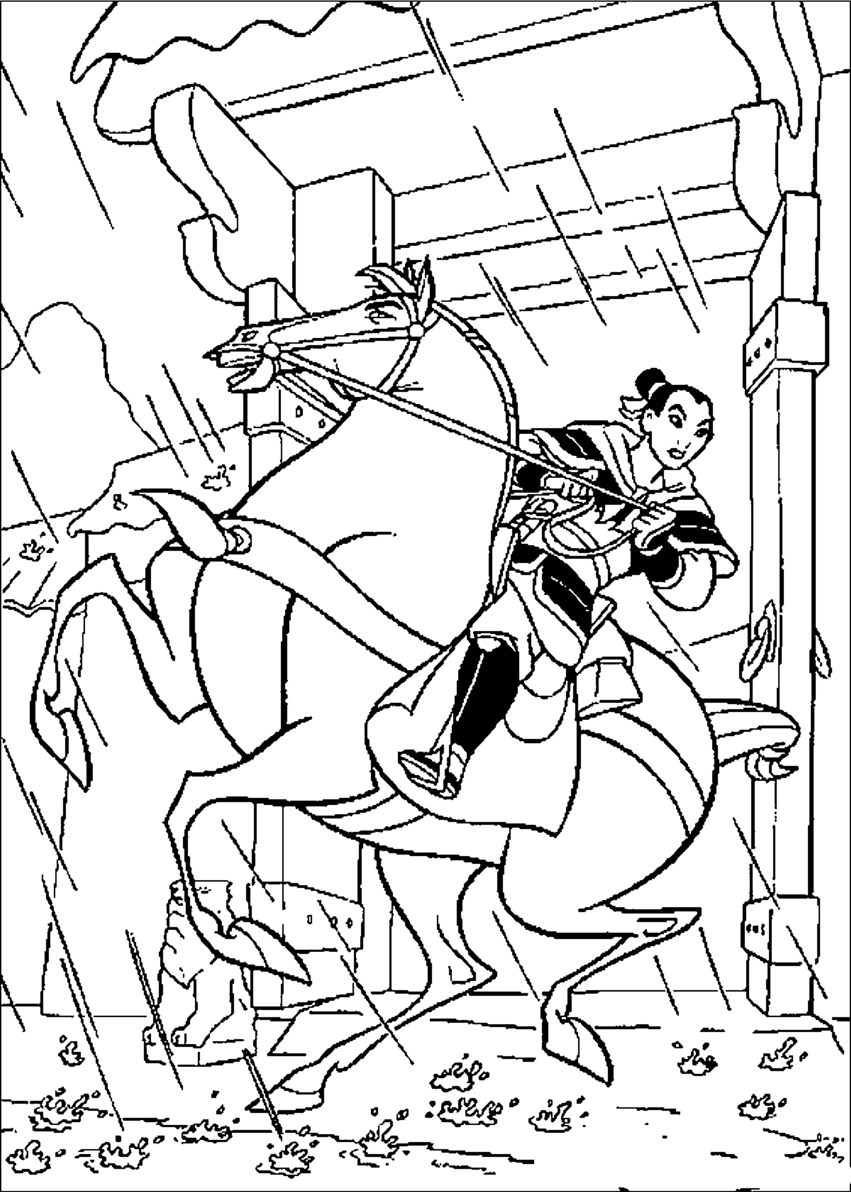 Mulan coloring pages to download and print for free