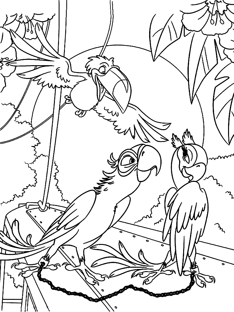 924 Cartoon Printable Rio Coloring Pages with disney character