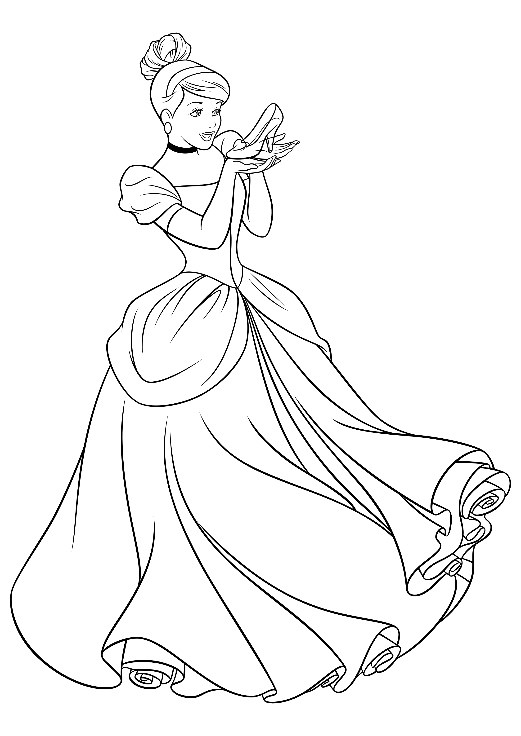 Cinderella coloring pages to download and print for free