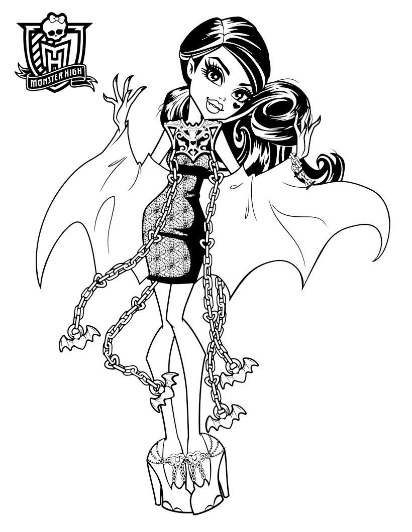 Monster High Haunted Coloring Pages to download and print for free