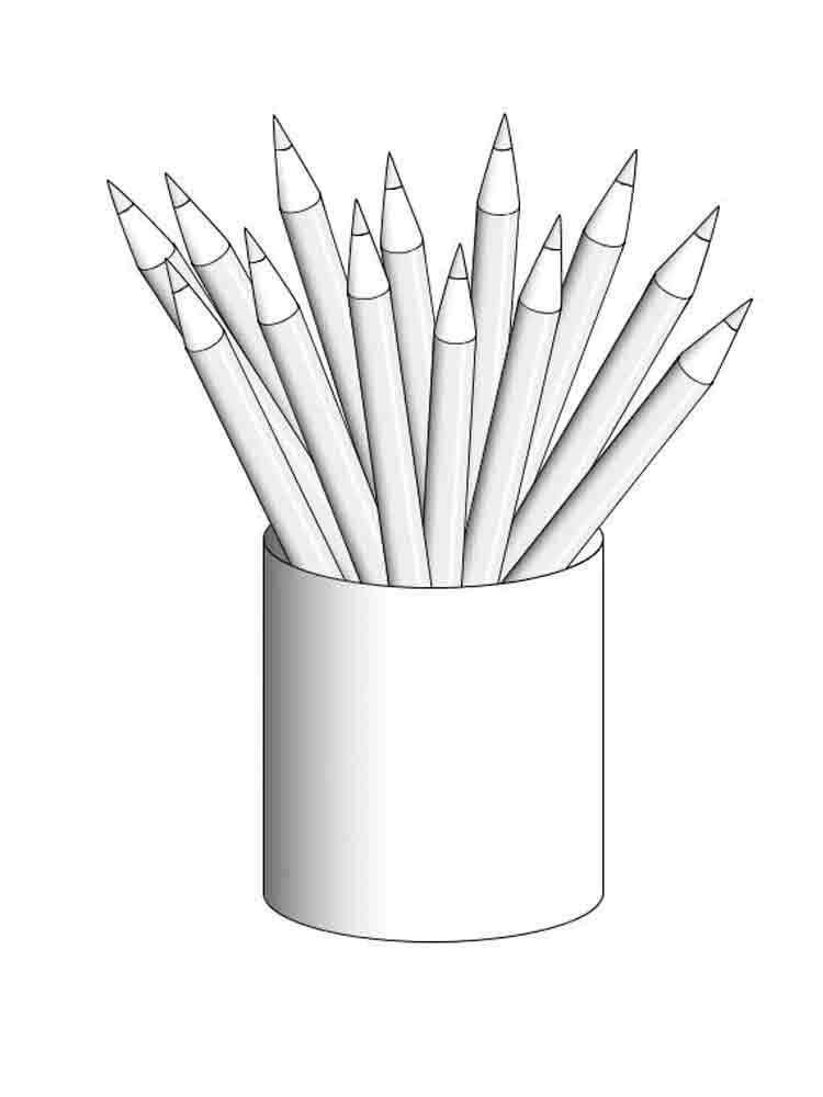 Pencil coloring pages to download and print for free
