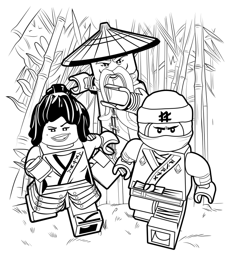 The lego Ninjago movie coloring pages to download and