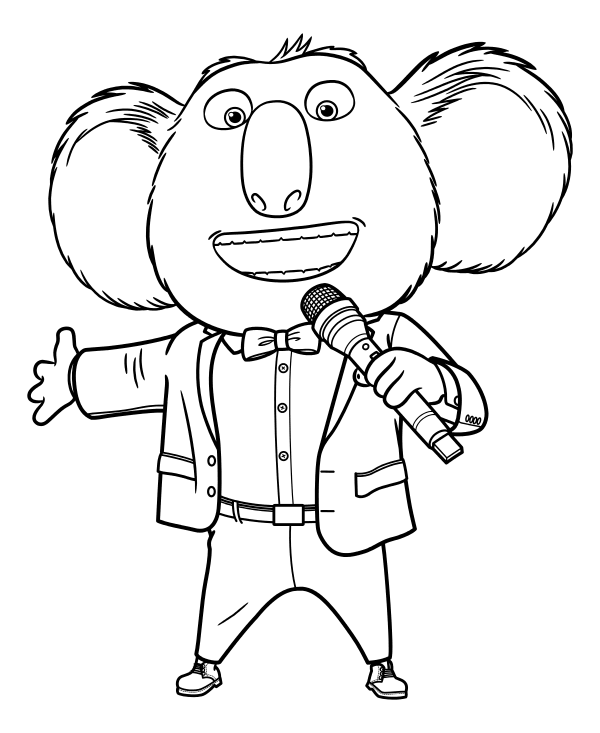 Sing Movie coloring pages to download and print for free