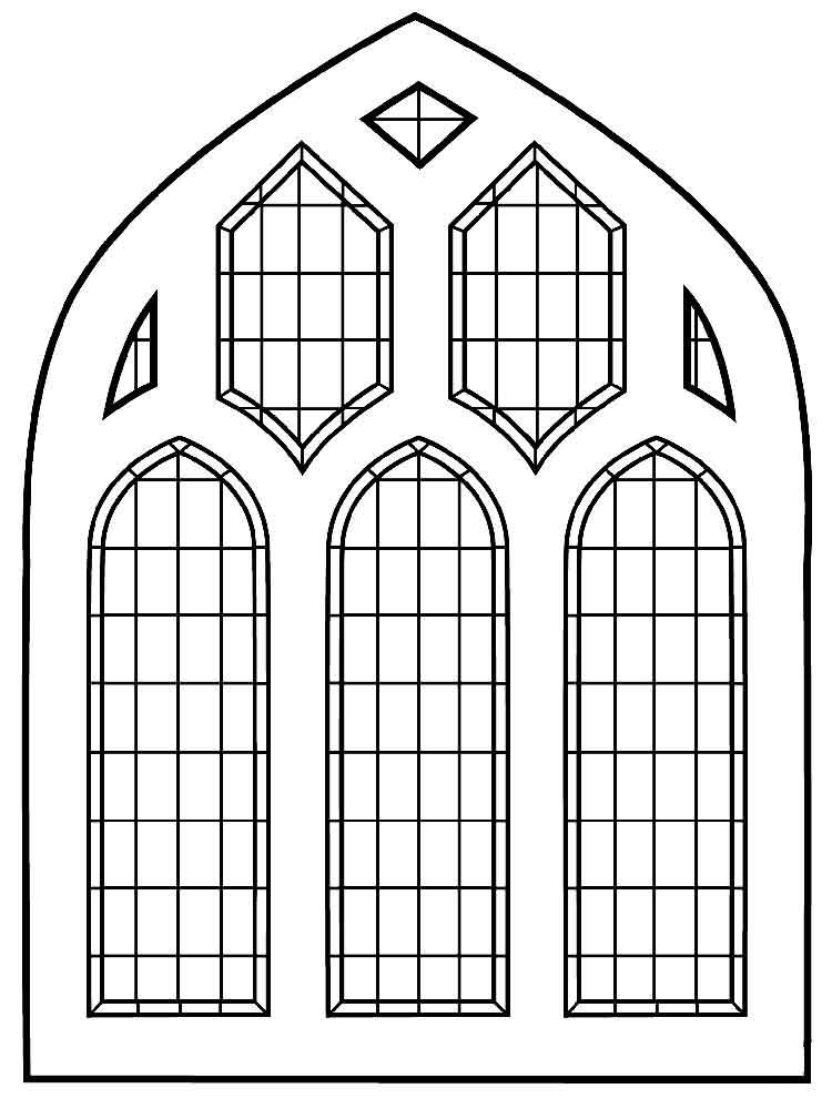 Window coloring pages to download and print for free