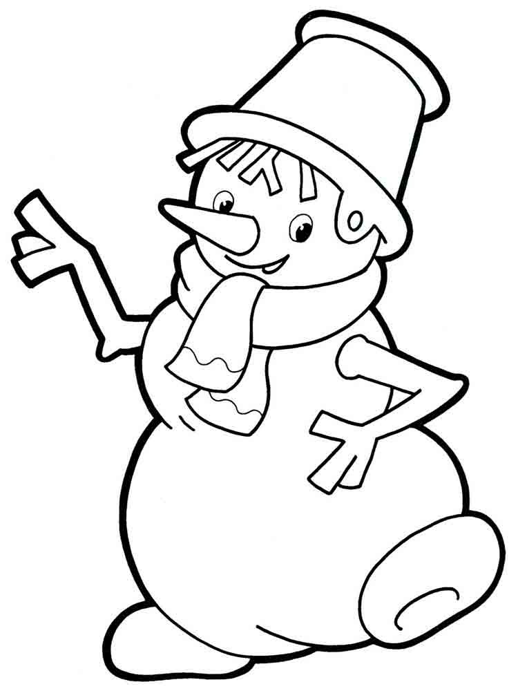 Coloring Pages Snowman to download and print for free