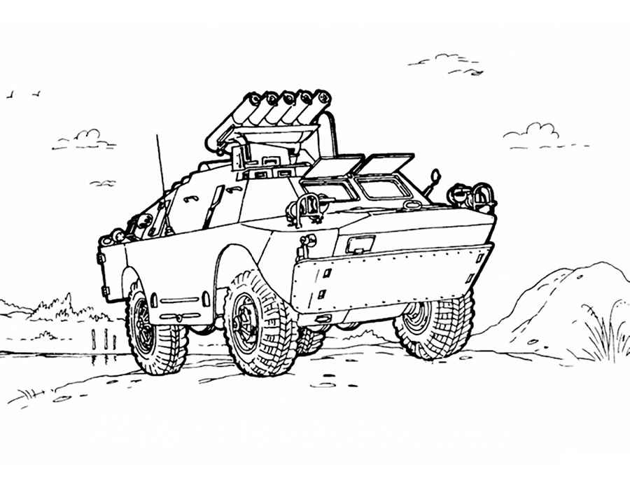 Army Vehicles coloring pages to download and print for free