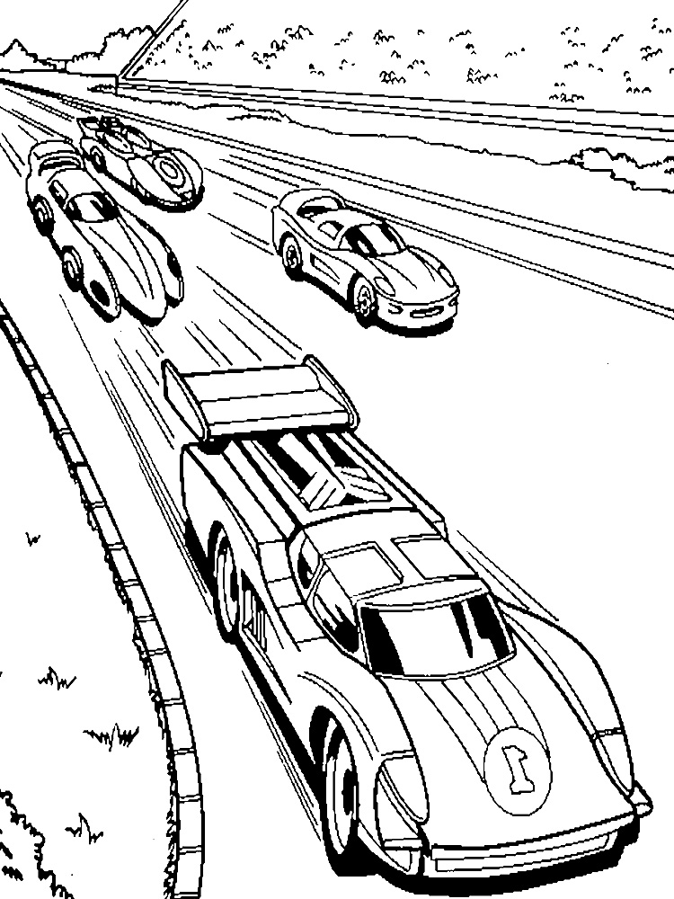 Race coloring pages to download and print for free