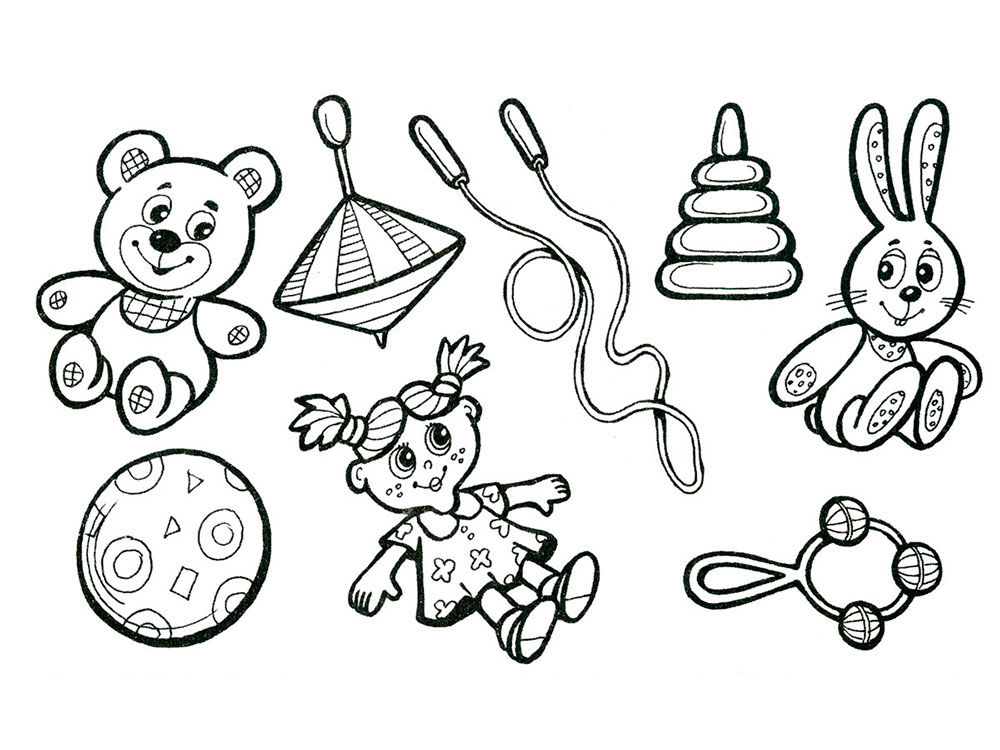 Toys coloring pages to download and print for free