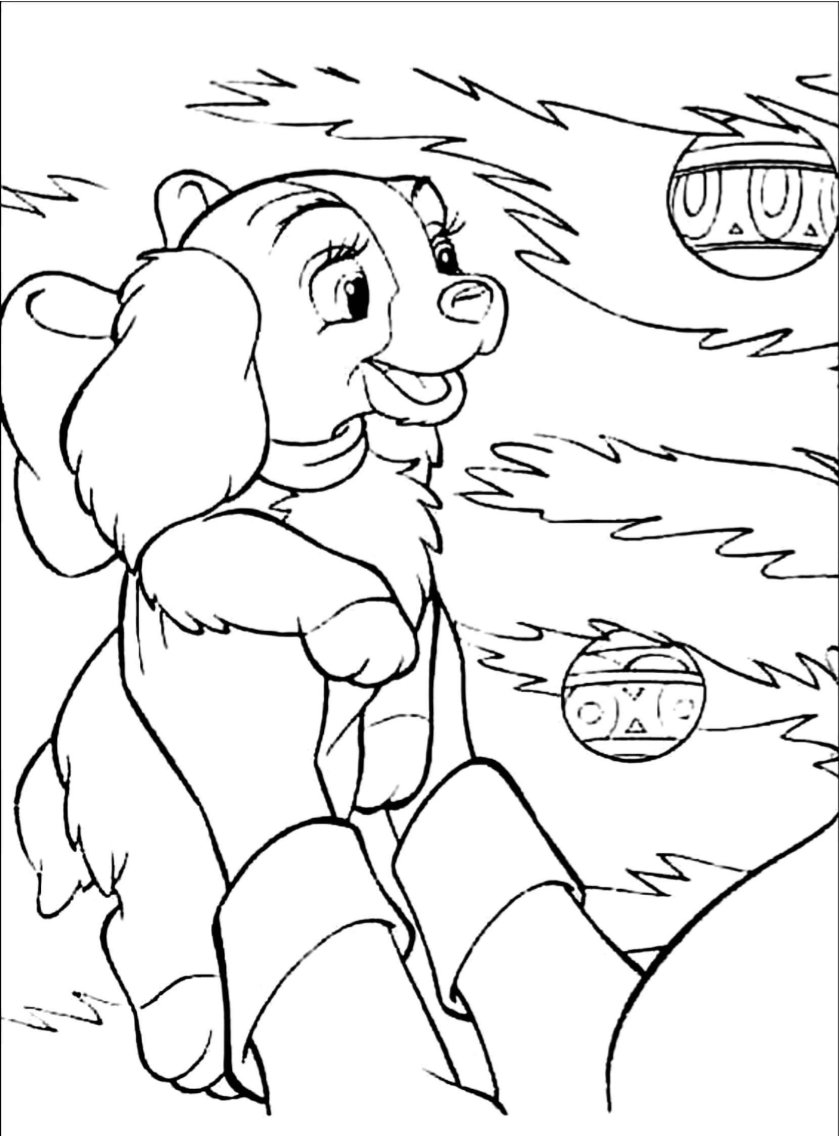 Lady and the Tramp coloring pages to download and print for free