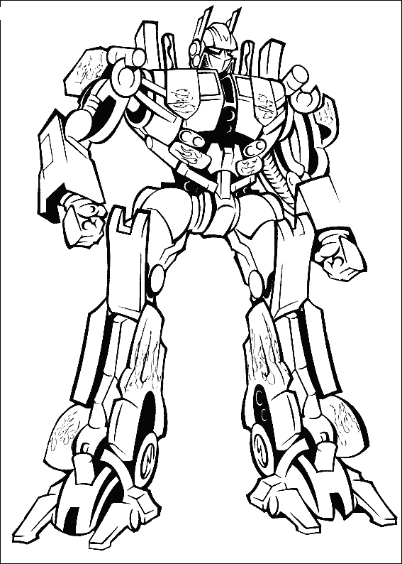 Robots and transformers coloring pages for kids. Just print for free