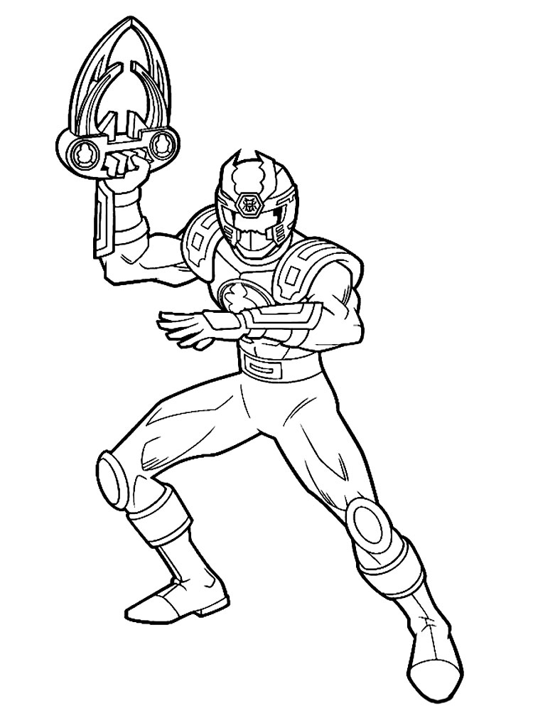 Power Rangers Samurai coloring pages for boys to print for free