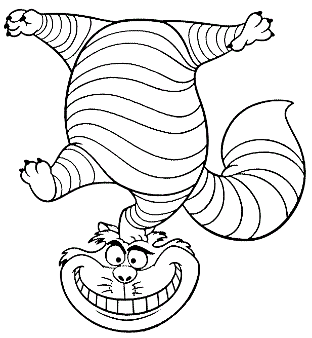 Cheshire Cat Coloring Pages to download and print for free
