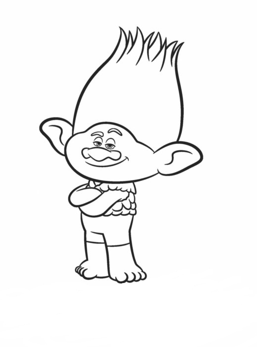 Trolls Coloring pages to download and print for free