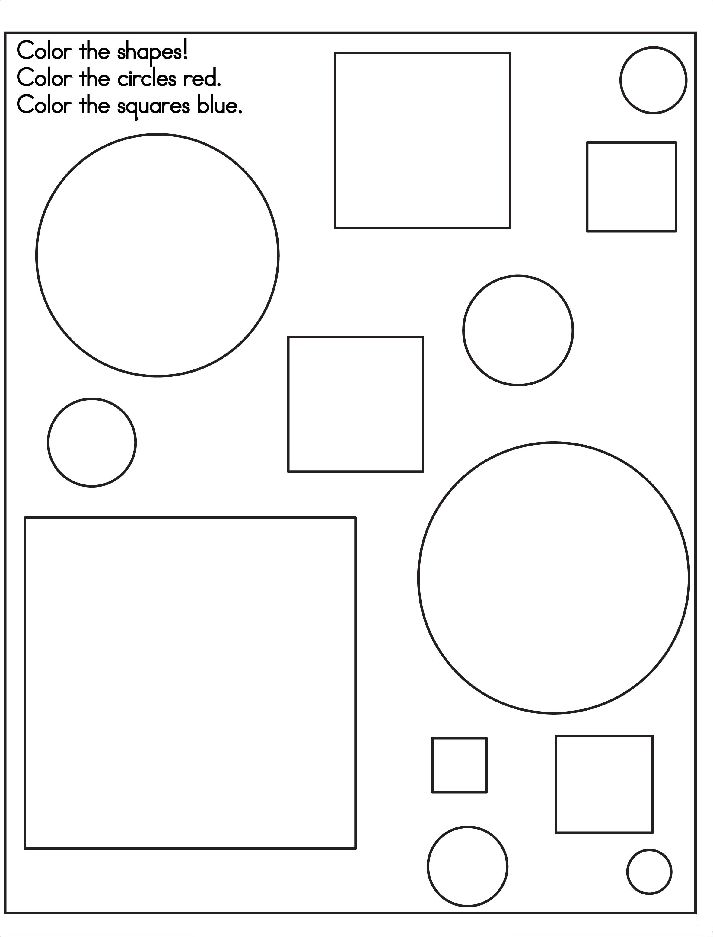 Shapes Coloring Pages for childrens printable for free