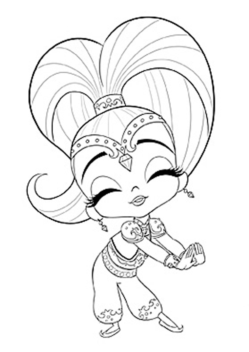 Download Shimmer And Shine Colouring Pages Gif - Little Pony