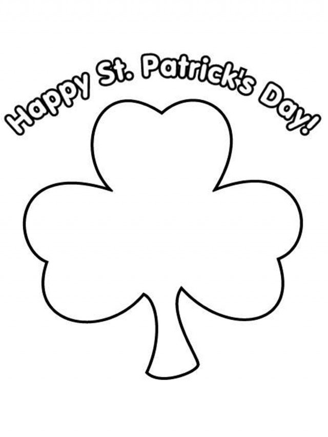 St Patrick's Day Coloring Pages for childrens printable for free