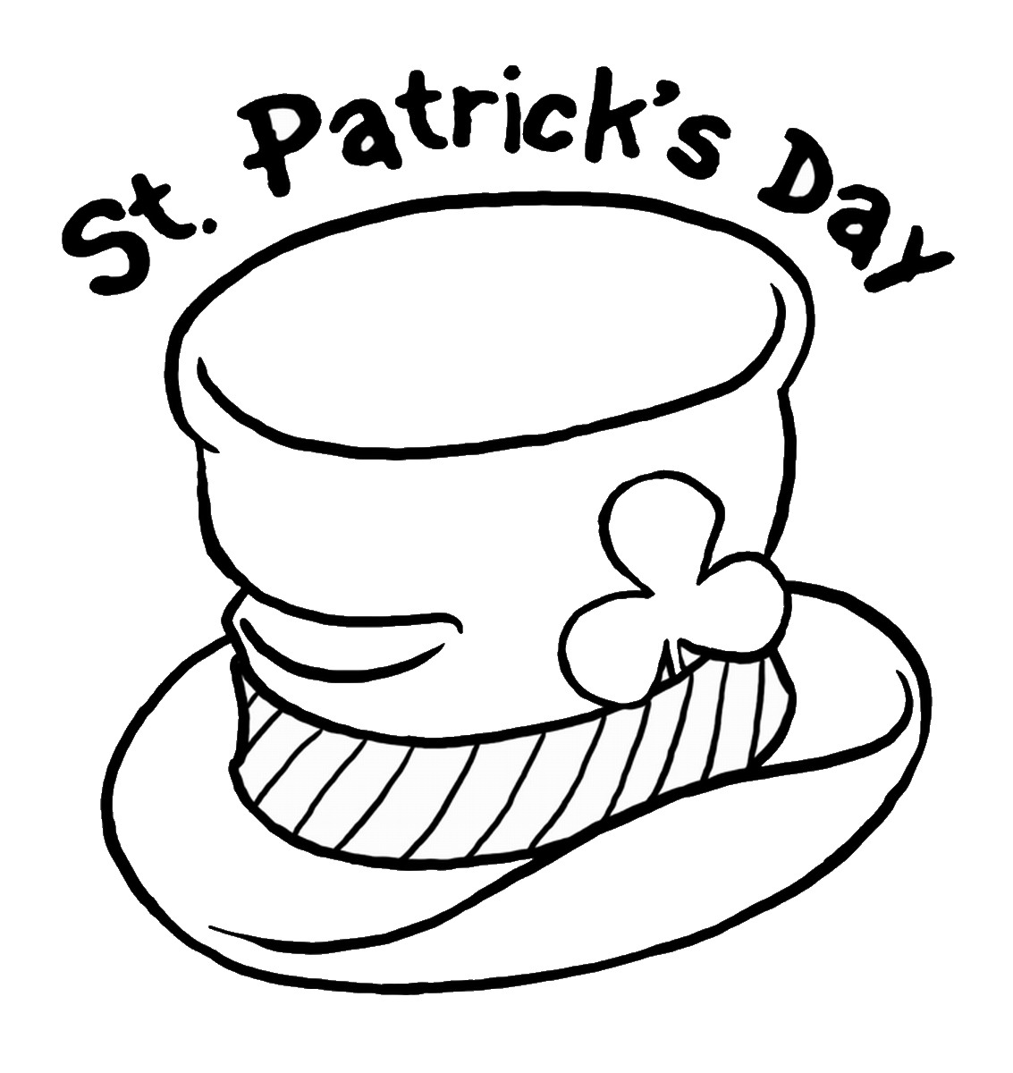 St Patrick'S Day Coloring Pages For Childrens Printable For Free