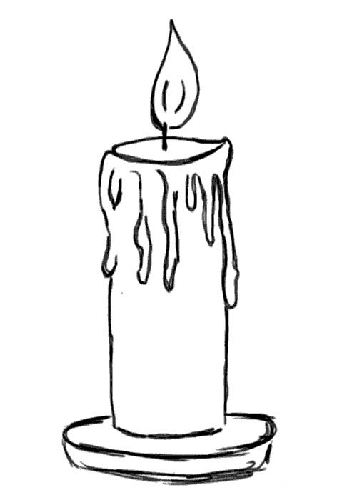 Candle coloring pages to download and print for free