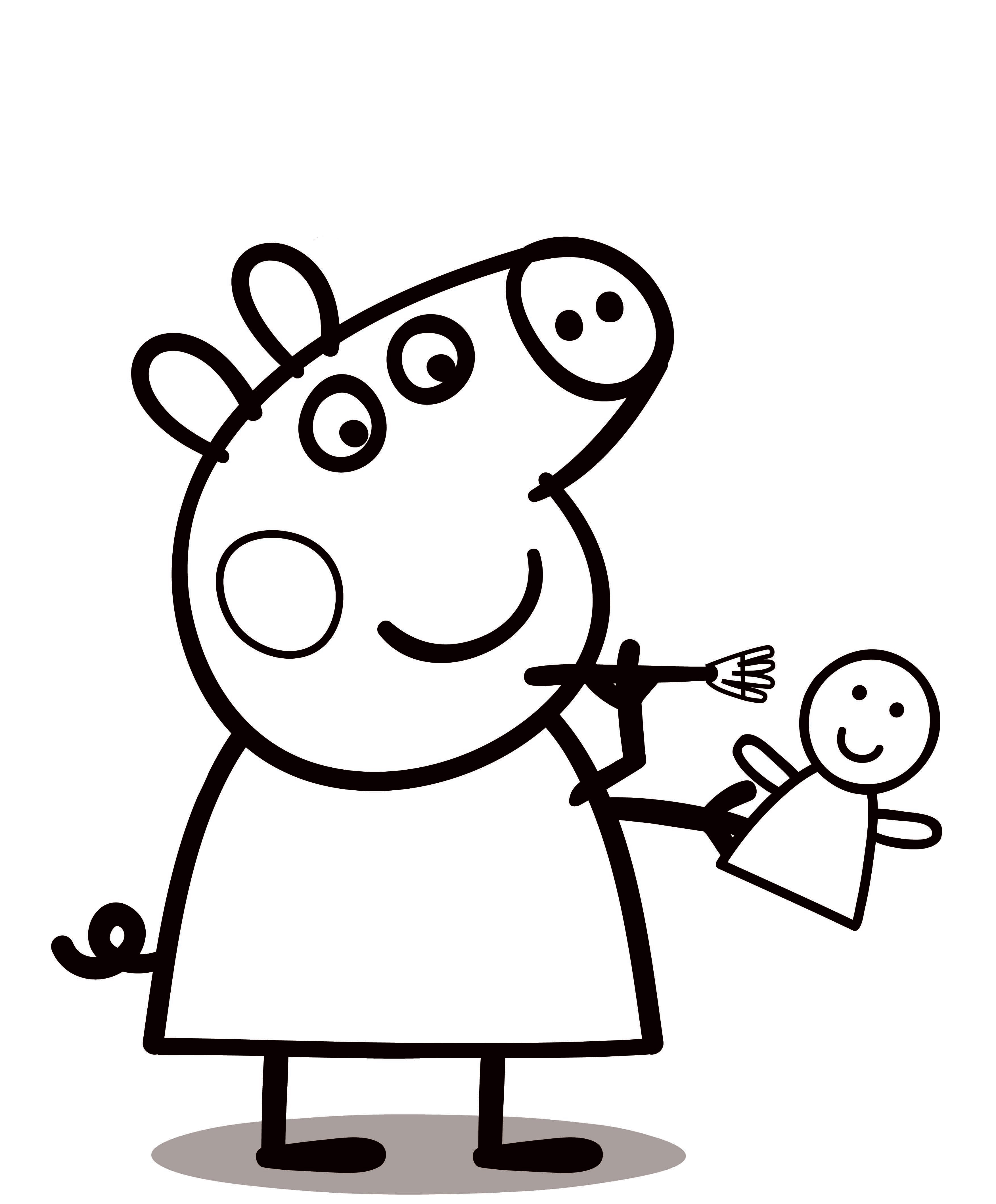 Peppa Pig coloring pages to print for free and color